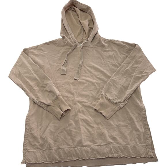 Aerie Hoodie Womens Small Tan Cream Sunwashed Desert Knit Sweater Oversized - Picture 2 of 10